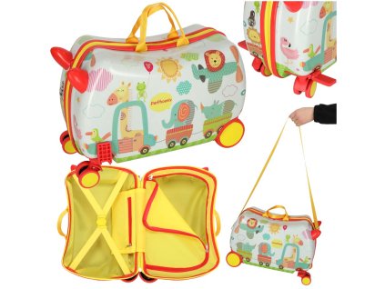 Walizka podrozna dla dzieci bagaz podreczny na kolkach ZOO 149613