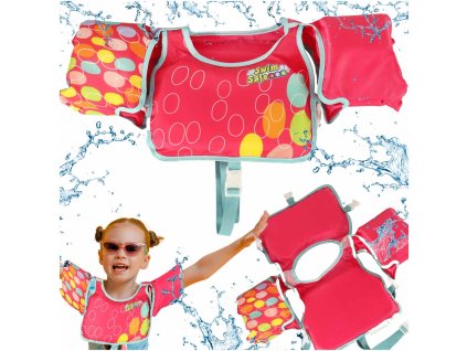 Kamizelka piankowa z rekawkami do plywania kapok dla dzieci 3 6 lat 19 30 kg BESTWAY 32174 rozowa 171162