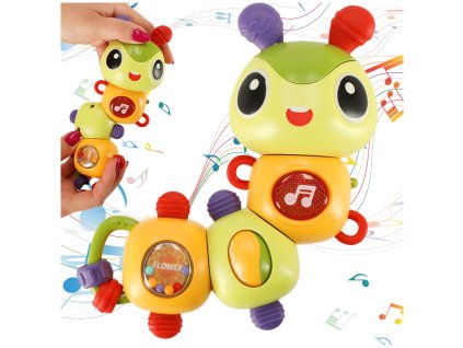 Gasienica elektroniczna zabawka muzyczna swiatla 170138