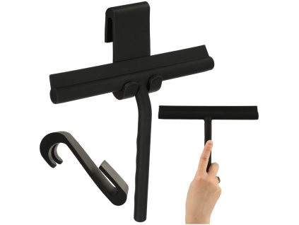 Sciagaczka do wody pary do szyb okien kabin prysznicowych czarna silikonowa 158317