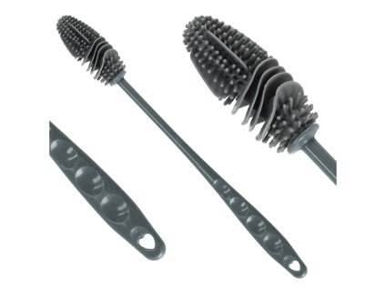 Szczotka do mycia butelek myjka silikonowa szara 158319