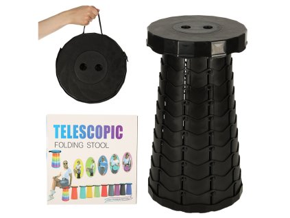 Krzeslo skladane rozkladany stolek taboret czarny 135315