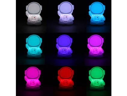 Lampka nocna silikonowa biala astronauta 135030