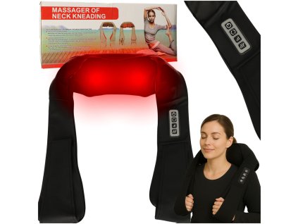 Kolnierz masujacy rozgrzewajacy masazer Shiatsu szyi karku plecow 178392