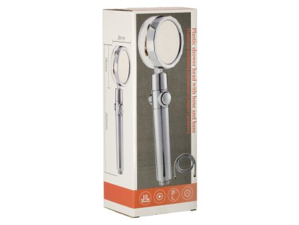 Sluchawka prysznicowa z turbina waz srebrna zestaw 149819