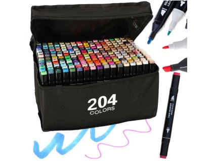 Markery dwustronne alkoholowe w etui 204 podstawka 141460