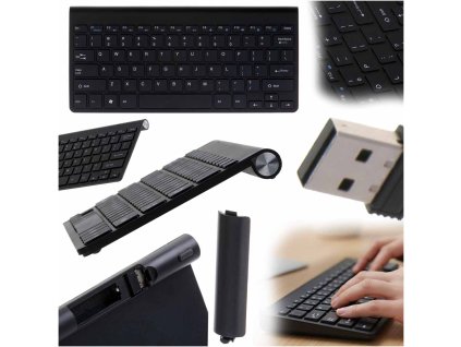 Klawiatura bezprzewodowa bluetooth Smart TV czarna 179830