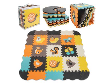 Puzzle piankowe mata kojec dla dzieci 25el kolorowe 114cm x 114cm x 1cm 105393(1)