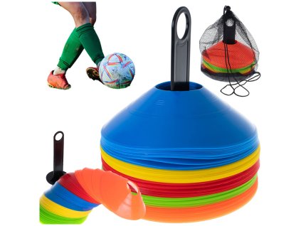 Pacholki treningowe pilkarskie do pilki noznej elastyczne zestaw 50 sztuk 168705