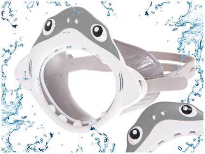 Maska do nurkowania gogle dla dzieci na oczy i nos rekin 171549