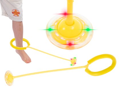 Hula hop na noge skakanka pilka swiecaca LED zolta 100278(1)