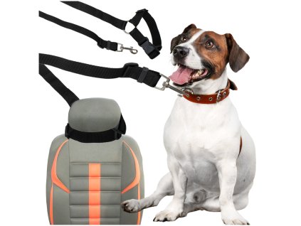 Smycz dla psa kota pas bezpieczenstwa do auta samochodu na zaglowek bezpieczny mocny 168140