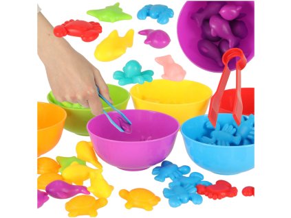 Zwierzeta morskie edukacyjne nauka liczenia montessori 36 zwierzatek 170059