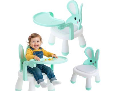 Krzeselko stolik do karmienia i zabawy mietowy 178401
