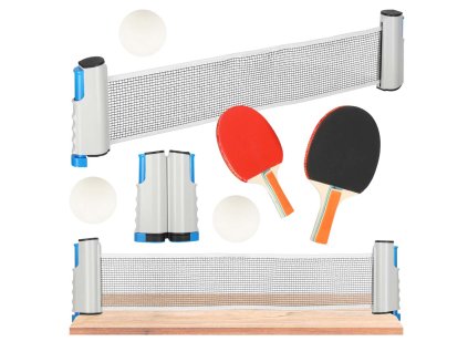 Zestaw do tenisa stolowego paletki siatka do ping ponga rozsuwana 175800