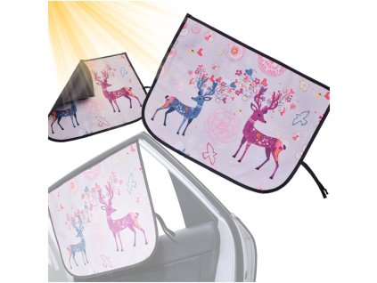 Oslona Zaslona szyby do auta kurtyna magnetyczna przeciwsloneczna jelenie 167555