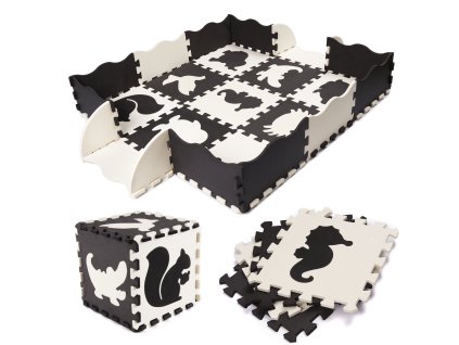 Puzzle piankowe mata dla dzieci 25el czarno biale 86184(2)