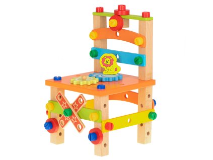 Zestaw konstrukcyjny drewniane krzeslo klocki 72670(1)