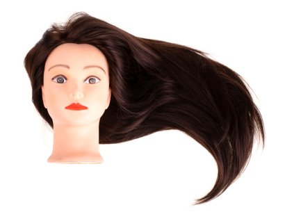 Glowa fryzjerska treningowa z naturalnymi wlosami 92148(2)