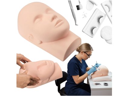 Glowka Glowa treningowa do nauki przedluzania rzes 178387