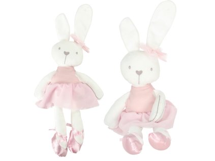 Maskotka pluszowa krolik w rozowej sukience 42cm 147927