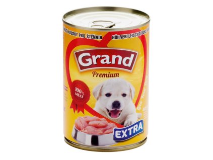 Grand  405g extra štěně kuřecí kousky 1ks/6ks