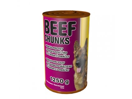 Delikan 1250g hovězí kousky dog