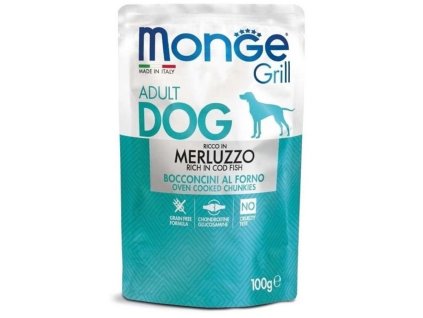 Monge grill 100g kaps.treska 1/24ks dog