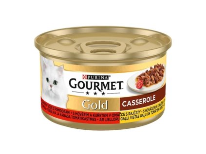 Gourmet  85g gold hovězí+kuře v rajč.omáčce/12ks