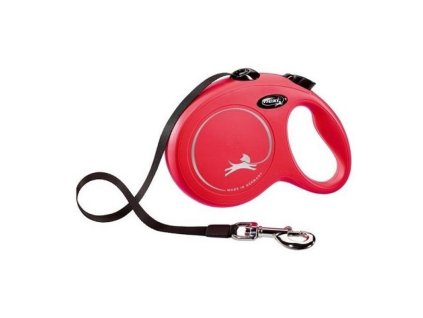 Flexi New Class. S 5m do 15kg červená/pásek