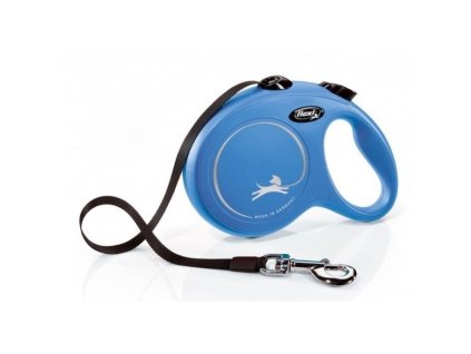 Flexi New Class. S 5m do 15kg modrá/pásek