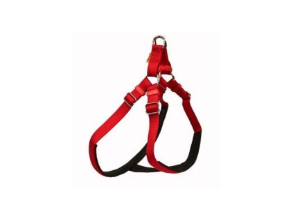 Postroj popruh 2,0cm č.3-4 červený jedn.podšitý