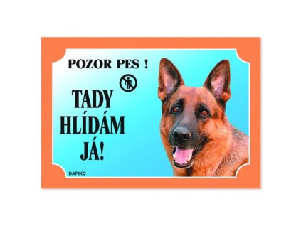 Cedulka německý ovčák/zepředu