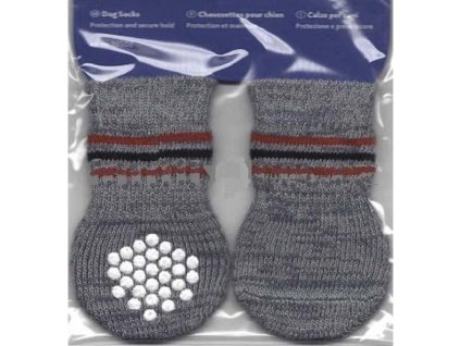 Ponožky protiskluzové šedé XS-S