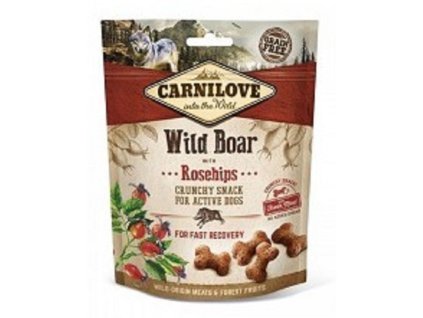 Carnilove Dog pamlsek 200g z divočáka se šípkem