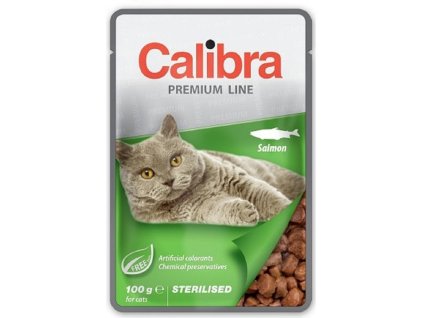 Calibra 100g kapsa premium sterilised salmon cat