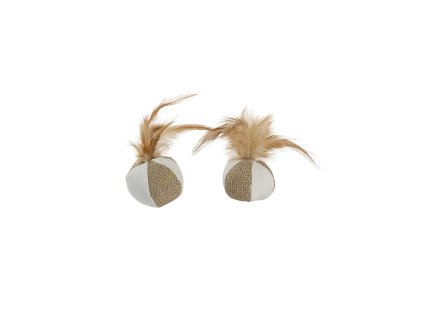 Míč sisal s peřím  5cm 2ks/bal.