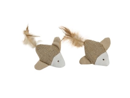 Rybičky  sisal s peřím  6cm 2ks/bal.