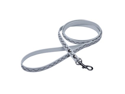 Vod.koženka 12x120 stříbrné vlnky - bílé