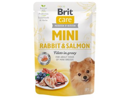 Brit Care Mini Rabbit&Salmon fillets in gravy 85g