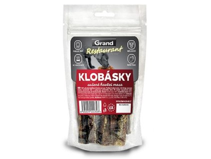 Sušené klobásky 100g hovězí Grand Restaurant dog