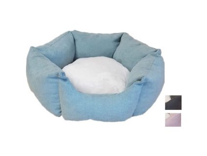 Pelech šestihran Cosy 65x65x21cm modrý