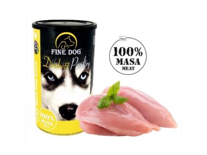 Fine dog 1200g drůbeží 100% masa/8ks