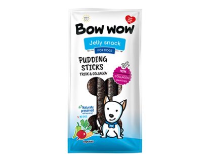 Bow Wow Jelly snack Pudding sticks (dršťky s kolagenem a zeleninou) 6ks/bal.
