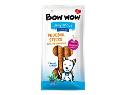 Bow Wow Jelly snack Puddiing sticks (drůbeží s kolagenem, jukou a inulínem) 6ks/bal.