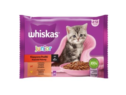 Whiskas 85g x 4ks kapsička junior klasický výběr ve šťávě cat