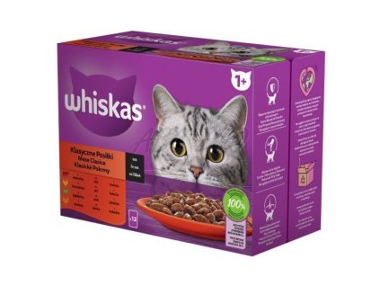 Whiskas 85g x 12ks kapsička klasický výběr ve šťávě cat