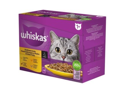 Whiskas 85g x 12ks kapsička drůbeží výběr ve šťávě cat AKCE
