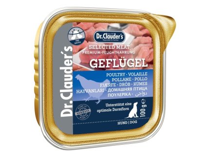 Dr.Clauder´s 100g paštika Geflügel (drůbeží) dog  AKCE