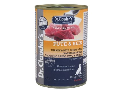 Dr.Clauder´s 400g Pute & Reis (krůta s rýží) dog AKCE